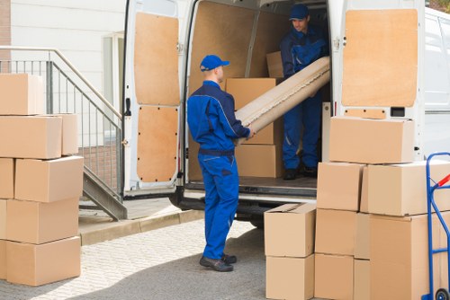 Commercial moving team planning a business relocation in Bow