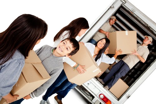 Bow movers assisting with the start of a residential relocation