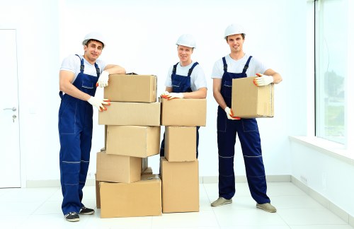 Team members at Bow Movers preparing for a safe move with checked equipment