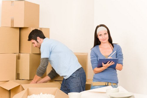 Furniture handling during a house move in Bow, East London